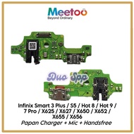 PCB Connector Board Mic Charger + Handsfree Infinix Smart 3+ Smart 3 Plus/ S5/ Hot 8/ Hot 9/ 7 Pro/ 
