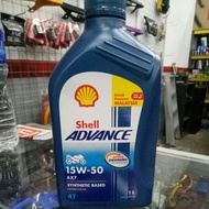 15w50 AX7 SHELL 4T 1 LITER 100% ORIGINAL SHELL