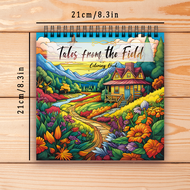 Adult coloring book - 30 Sheets Womens spiral coloring book 8.3x 8.3 inches drawing book birthday gi