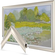 German Silver Prismatic 32" Alloy Deco TV Frame - Compatible ONLY with Samsung The Frame TVs (Fits 2