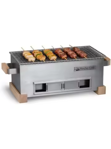 HOME.MG-168 Mini Yakitori Grill – Japanese Style Tabletop Charcoal Hibachi BBQ – Portable Binchotan