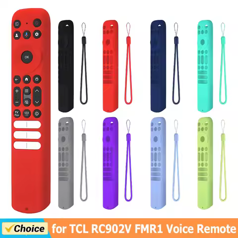 Silicone Cover with Lanyard Protective Cover Shell Anti Slip Television Remote Cover for TCL RC813 R