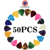 50 Pcs Guitar Acoustic Pick Celluloid Instruments Gear Music Gitar Accessories