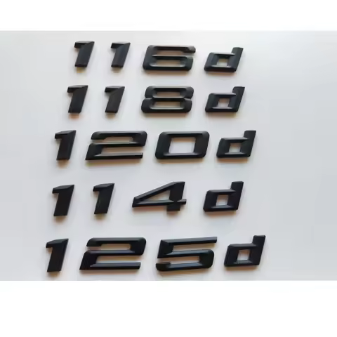 Matte Black 112d 114d 116d 118d 120d 125d 130d Emblems Rear Number Letters Badges for BMW 1 Series E