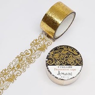 Made in Japan GR-4075 Kamiiso Fleur (Gold Foil) 0.8 inches x 9.8 ft (20 mm x 3 m)