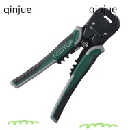 QINJUE Crimping Tool, 4-in-1 High Carbon Steel Wire Stripper, Universal Green Wiring Tools Cable