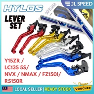 HYLOS ALLOY CNC BRAKE & CLUTCH LEVER SET ADJUSTABLE Y15 Y15ZR LC135 5S NMAX V1 V2 NVX V1 V2 NVX155 R