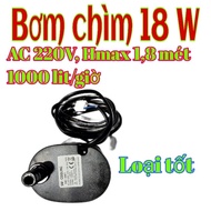 18W - Submersible pump -220V-50Hz, 15mm output pipe, 1.8 m high push, bottom suction, standard coppe