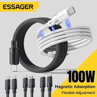Essager M 100w/30w Aluminum Alloy Magnetic Absorption Storage Fast Charging Data Cable Interfaces： 6