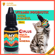 Clever Solutions - MYPETFIT (Vitamin Penambah Nafsu Makan Kucing Obat Penambah Nafsu Makan Kucing Ke
