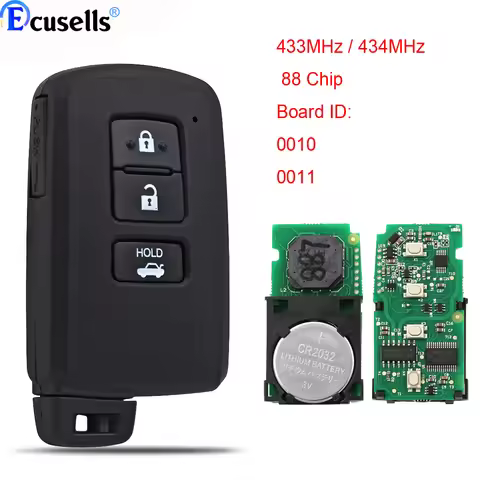 3B Board ID: 0010 0011 61A651-0101 BA7EQ 433.58MHz / 434MHz FSK 88 Chip Smart Remote Key Fob for Toy