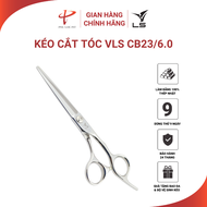 Kéo cắt tóc VLS lưỡi thẳng quai offset vênh đỡ ngón cố định CB23/6.0