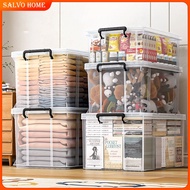 Salvo Transparent Storage Box Organizer Stackable Plastic Container With Handle Waterproof 25L/42L/6