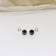 Made In Japan 18K Natural Black Diamonds 60+60 = 1.2 Carats Shipped In 24 Hours, Let You Receive In 