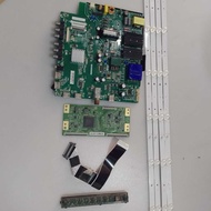 HAIER LE49F1000U 49" TV MAIN BOARD, RIBBON CARD, TCON, POWER BUTTON AND BACK LIGHT