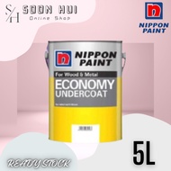 NIPPON PAINT Economy Undercoat 5L /Primer/Undercoat Besi /For Metal&Wood /Cat Putih