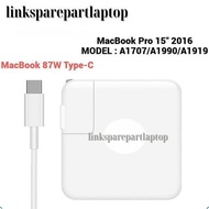 Ap Pro 15'' A1708 A1707 87W Type C Laptop Charger Adapter