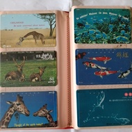 Japan public phone variety used old phone card animals