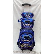 shenzhi6 kids trolley wheeled Backpack set with lunch bag pen bag 3pcs /set for girls Children backpack with Wheels Trolley Bag For School Rolling backpack Bag For girl boy's wheeled  bags