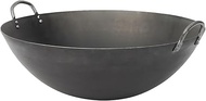 Wok with two non-stick cast iron handles not coated 2024