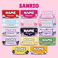 PM FIRST: SUBJECT LABEL AND NAME STICKER: SANRIO