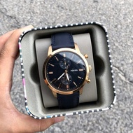 Fossil fs5436 Townsman Chronograph Navy Blue Leather