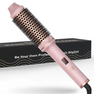 【Shop the Latest Trends】 1.5 Inch Hair Curling Brush Ceramic Thermal Brush Heated Brush Hair Electric Heating Brush Electric Hair Curler Comb