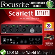 Focusrite Scarlett 18i8 18 in 8 Out USB Audio Interface Version 3 (3rd Gen)