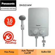 Panasonic Non Pump Basic Series Home Shower Water Heater (3.6kW) DH-3LS1MW / DH-3LS1 , DH-3VS1MW / D