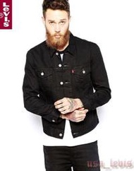 【XL號現貨合身版】美國 日本LEVI S TRUCKER DENIM JACKET 丹寧 黑色重磅 牛仔外套 夾克