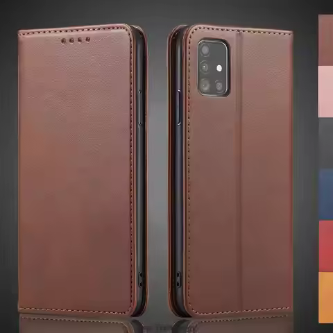 Magnetic attraction Leather Case for Samsung Galaxy A71 / Galaxy A71 5G Holster Flip Cover Case Wall