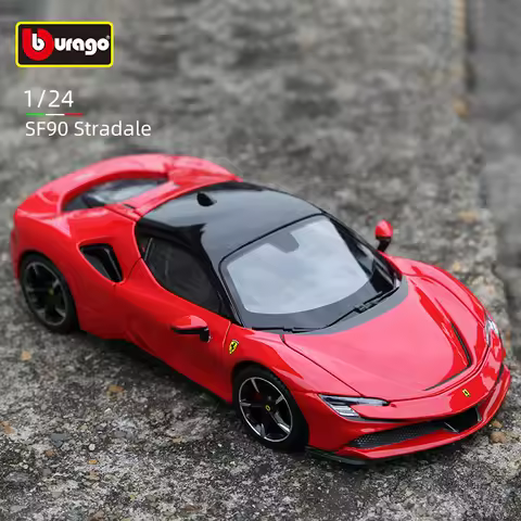 Bburago 1:24 Ferrari SF90 Stradale Alloy Sports Car Static Die Cast Vehicles Collectible Model Toys 