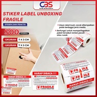 Fragile Thermal Sticker Paper 70 x 30 mm Fragile Video Unboxing Sticker Paper 70x30 mm Contents 500 