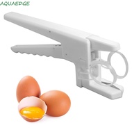 AQUAEDGE Egg Separator, White Plastic Egg Shell Cracker, Convenient Egg Breaker For Breaking Egg