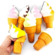 1pc Soft Jumbo Ice cream Squishy Cellphone Kawaii Charms Straps Gifts