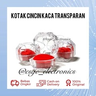 WEDDING RING BOX MINI ENGAGEMENT RING BOX TRANSPARENT GLASS ENGAGEMENT RING HOLDER