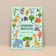IMAGISHARY KIDS Wall Art : Inspirational Quotes Hakuna Matata. Jungle pattern