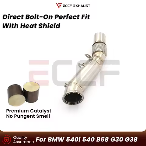 Sporty Downpipe For BMW 540i 540 B58 G30 G38 Aggressive Exhaust Sound Plug and Play Upgrade Performa