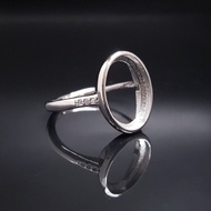 A variety of S925 silver ring empty supports DIY b 多款 S925银戒指空托 DIY包边镶嵌 蜜蜡玛瑙松石玉髓宝配托胶水416NH