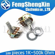 Pcs/Hand Style 100 New B1K B2K B5K B10K B20K B50K B100K B500K B1M 6 Pin Shaft 15MM WH148 Potentiomet