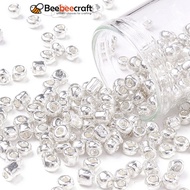 1pound 6/0 Glass Seed Beads Metallic Colours style Round Silver 6/0 4mm Hole: 1.5mm about 4500pcs/po