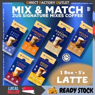 ZUS Signature Mixes Latte Coffee 5‘s - Dolce, Mocha, Cinnamon, Salted Caramel, Caffè Freeze-Dried Ar