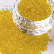 1pound Glass Seed Beads Transparent Round Yellow 12/0 2mm Hole: 1mm about 30000 beads/pound