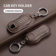 Car Key Case Cover Shell for Porsche 718 Cayenne Panamera 911 Macan Taycan Cayman Boxster Top Layer 