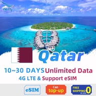 Wefly Qatar SIM Card 10~30 days unlimited Data 4G LTE high speed 2022 World Cup for Qatar UAE Saudi Arabia