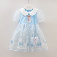 sale Disney Summer Kids Dress Clothes Baby Girls Dresses Frozen Elsa Anna Princess Party Costume For