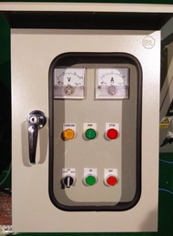 ตู้ควบคุมปั้มตู้ไฟประปาหมู่บ้านหอพักขนาด0.5-3แรง220โวลท์(0.5-3HP220V)ใช้ร่วมสวิตช์ลูกลอย(ตู้เหล็ก2ชั