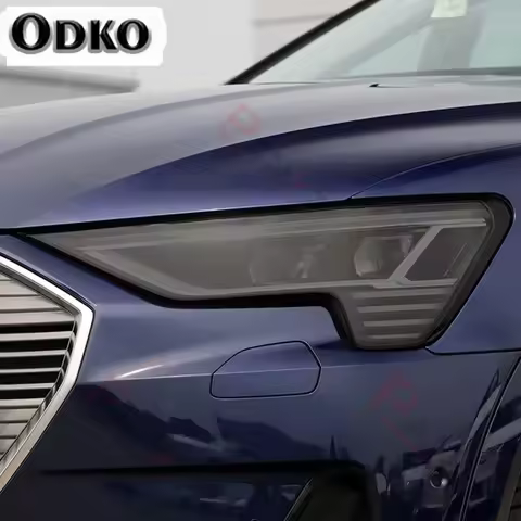 For Audi A4 8V A3 B8 B9 A5 A6 C8 A7 A8 D4 TT E-tron R8 2pcs Black TPU Car Headlight Protector Film T