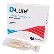 D Cure (cholecalciferol) 25000 IU Oral Solution 4 ampoules VITAMIN D