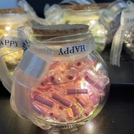 中-许愿情书许愿瓶diy手工情话胶囊礼物 小纸条表白生日礼物走心礼物Wishing Love Letter Wishing Bottle DIY Handmade Love Words Glue8rt